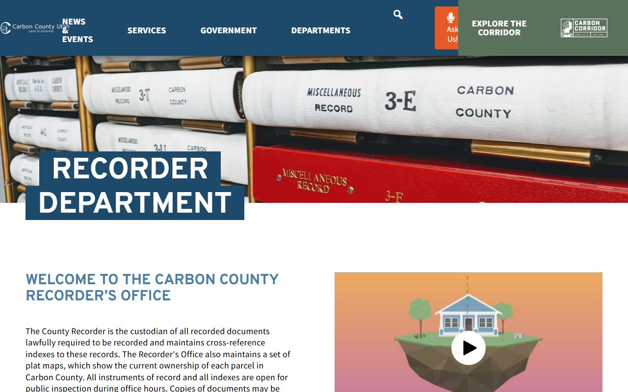 Carbon County obituary research at the Carbon County Recorder office
