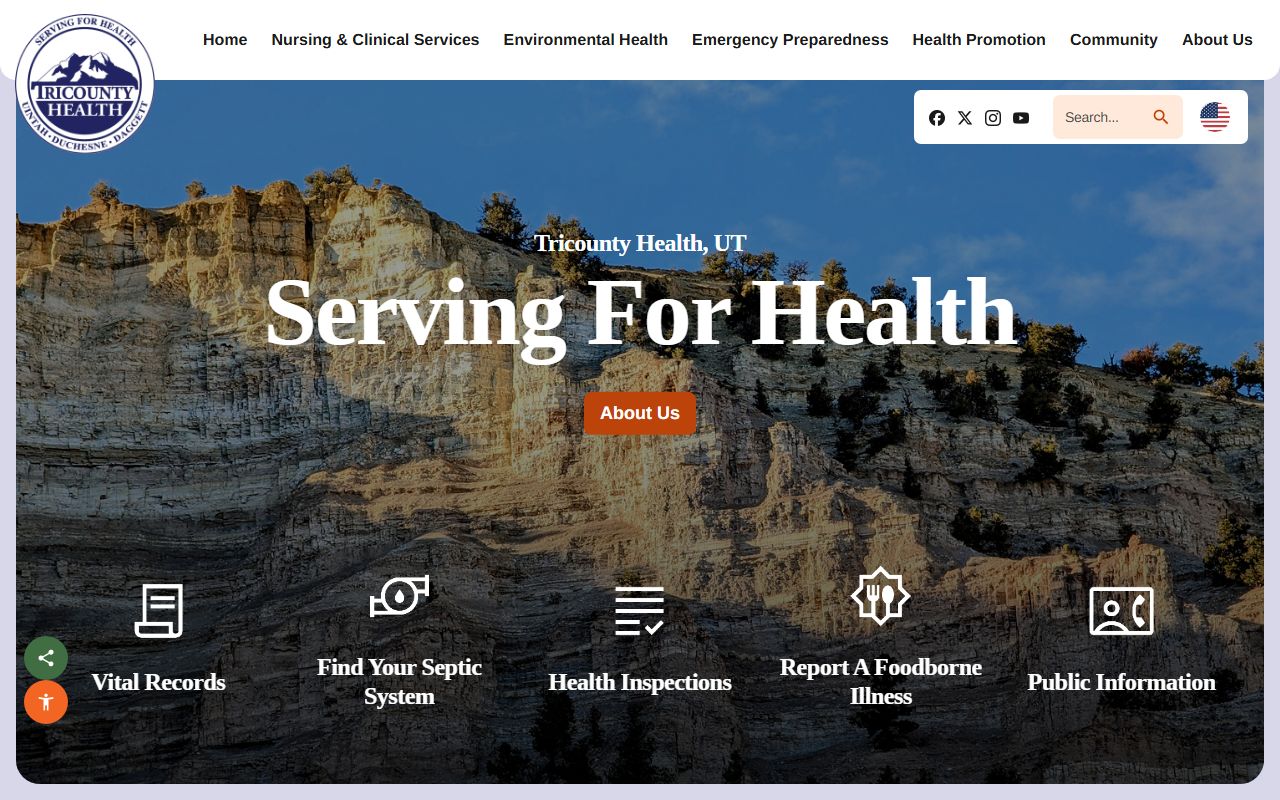 Utah obituary record source from TriCounty Health Department vital records