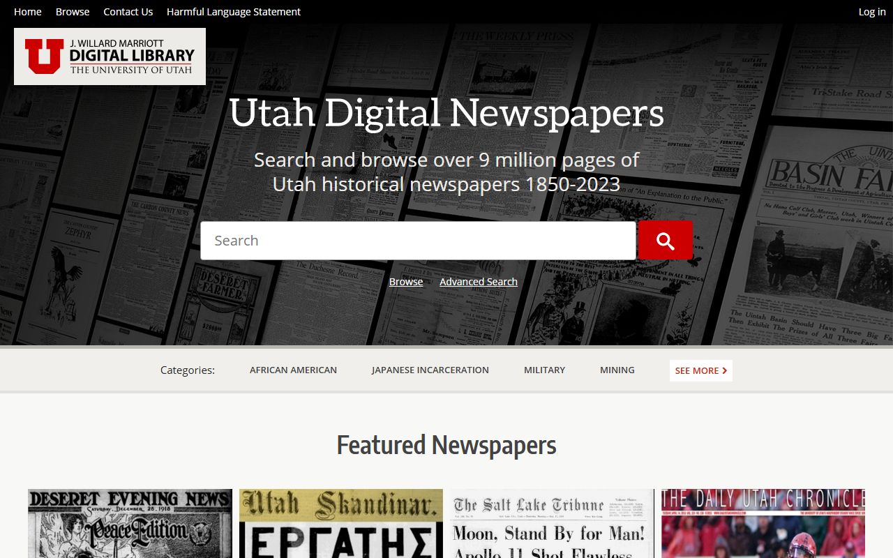 Utah obituary research source from Utah Digital Newspapers